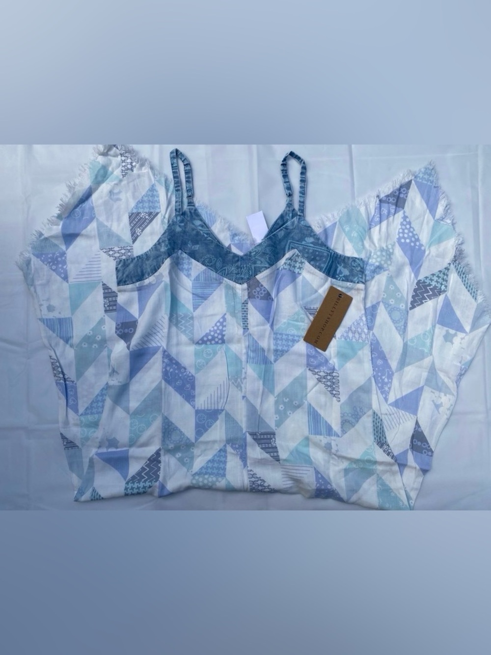 Billy T Spaghetti Strap Different Pattern Dress